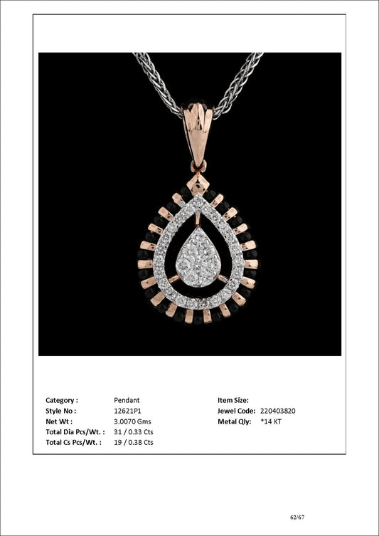 Midnight Rose Pendent | 12621P1