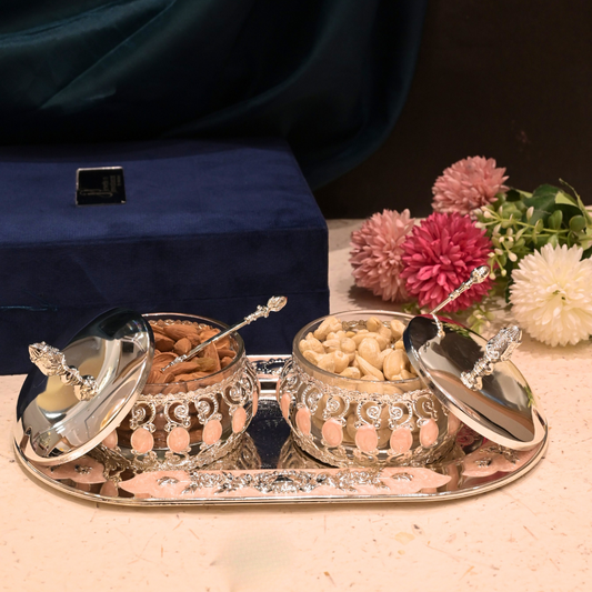 ENAMEL TRAY BOWL SET