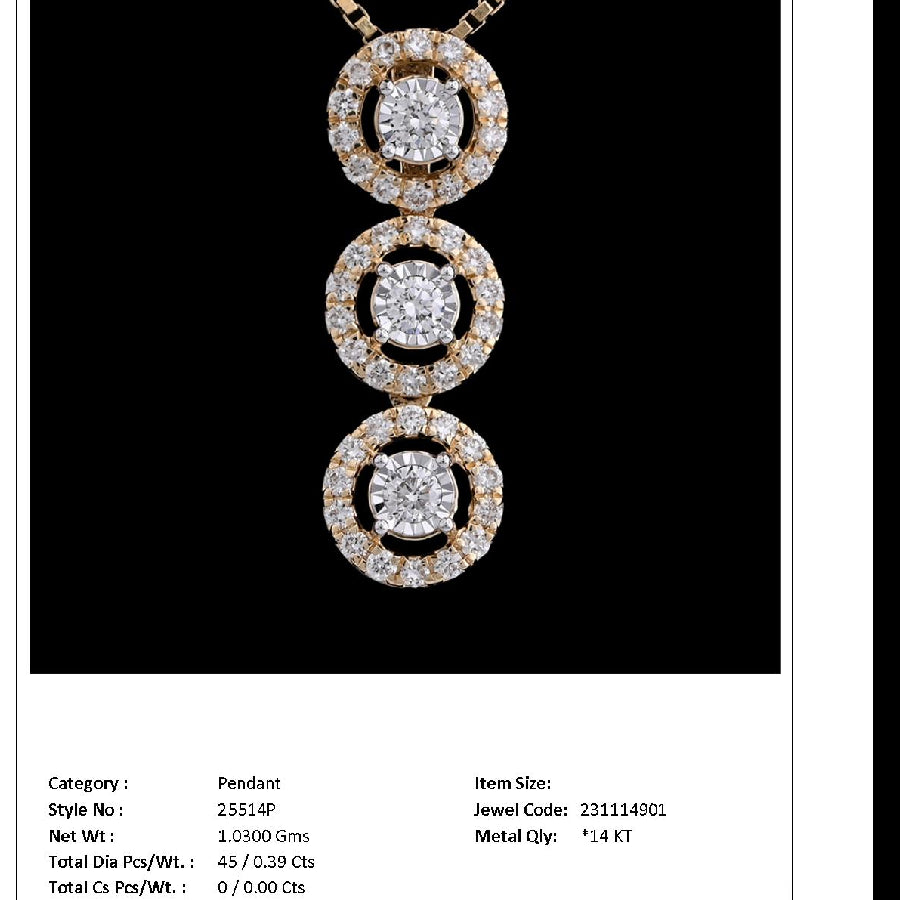Triple Elegance Pendant | 25514P