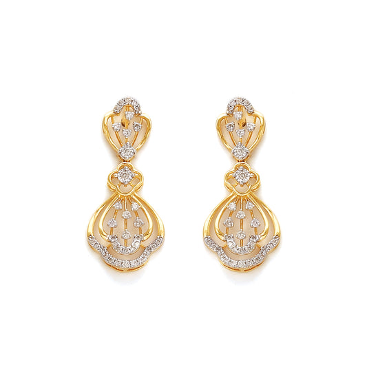 Elegant Enigma Diamond Necklace Set 37095N|37095E