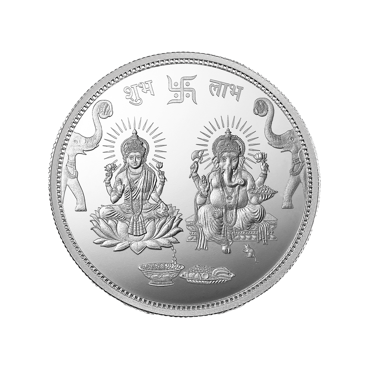 GANESH LAKSHMI 999.9 PURITY 50 GM SILVER COIN