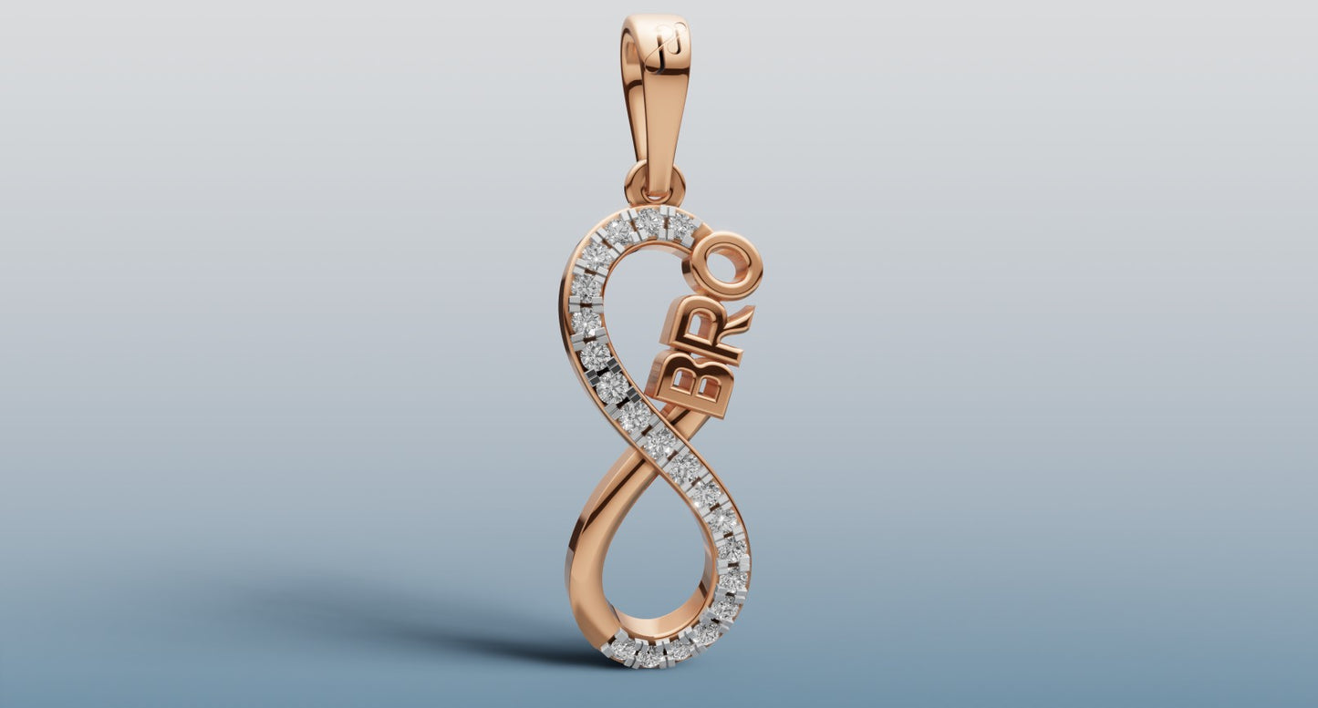 Gold and Diamond Infinity BRO Rakhi + Locket | 50443P