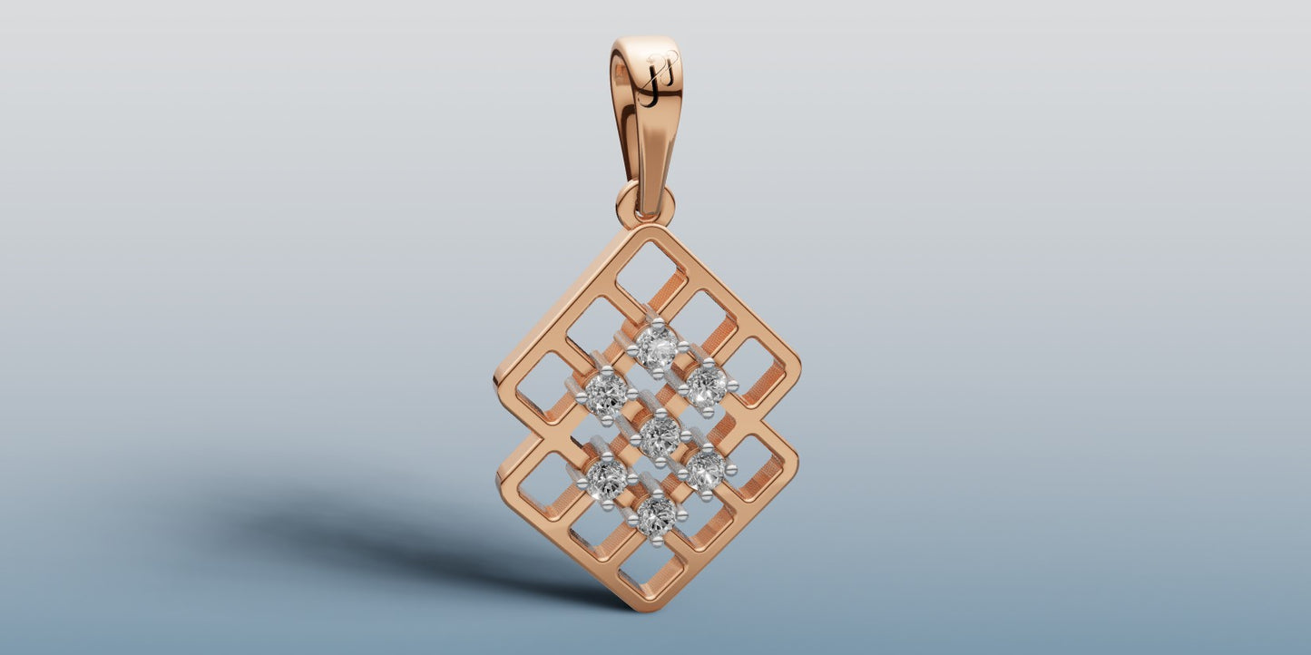 Dazzling Diamond and Gold Knot design Rakhi + Locket | 50444P