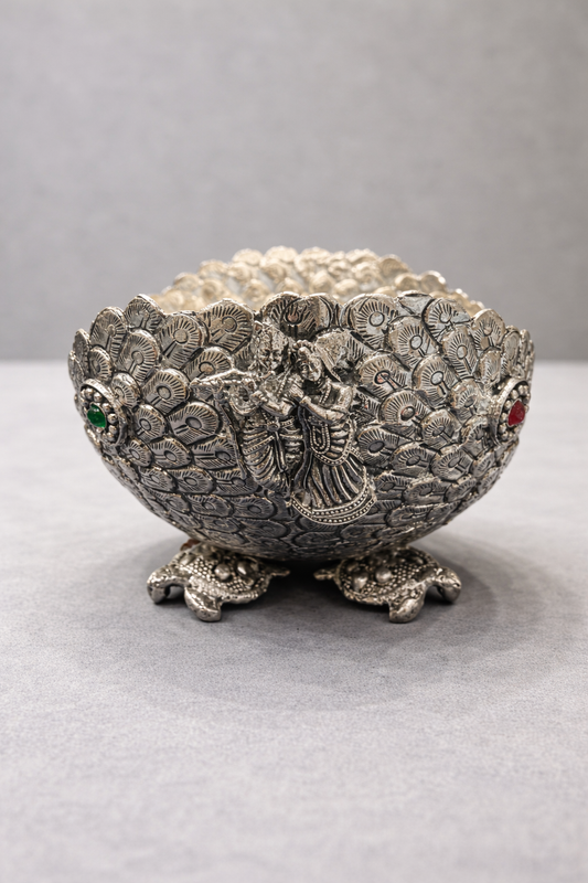 Antique Bowl Radha Krishna