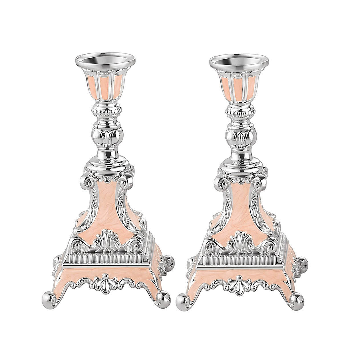 ENAMEL CANDLE STAND SET