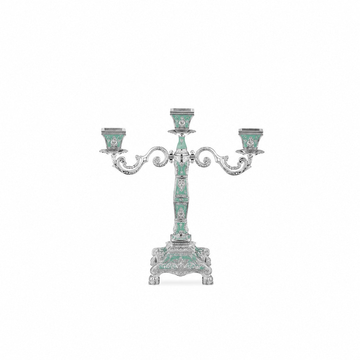 ENAMEL TRIO CANDLE STAND