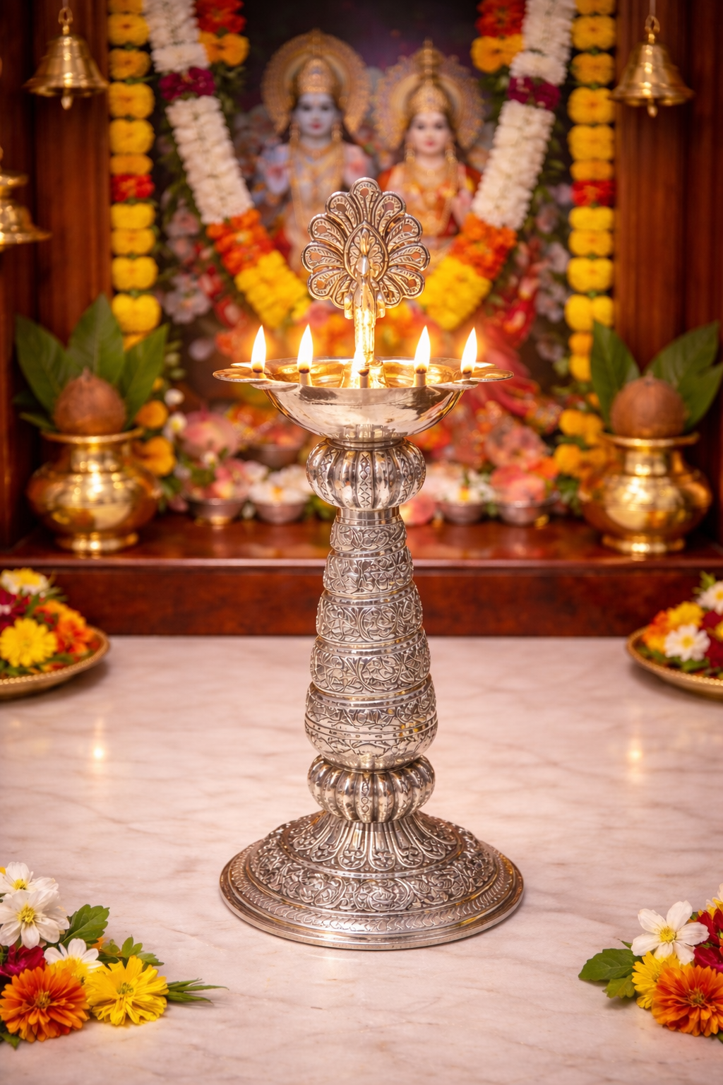 Mor Samai Deepak – elegant handcrafted deepak, perfect for enhancing home elegance and gifting | jnj by madhuri