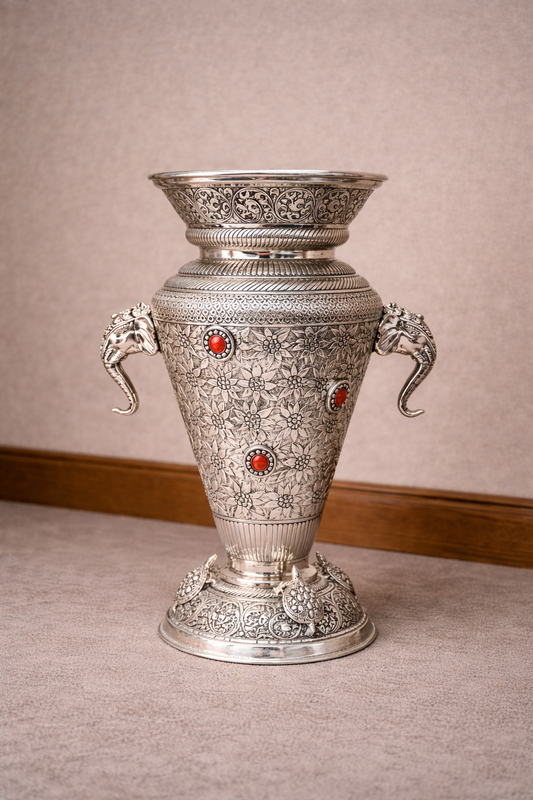 Elephant Flower Pot – elegant luxury handcrafted decorative pot, perfect for home décor and gifting | jnj by madhuri