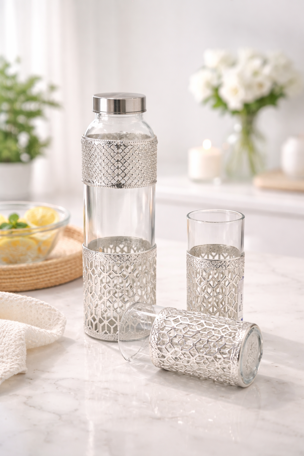 Bottle Set – elegant luxury handcrafted bottles, perfect for home décor and gifting | jnj by madhuri