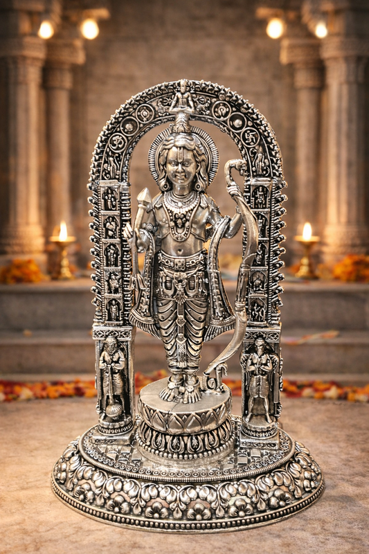 Ram Lalla – elegant luxury handcrafted divine idol, perfect for home décor, pooja, and gifting | jnj by madhuri