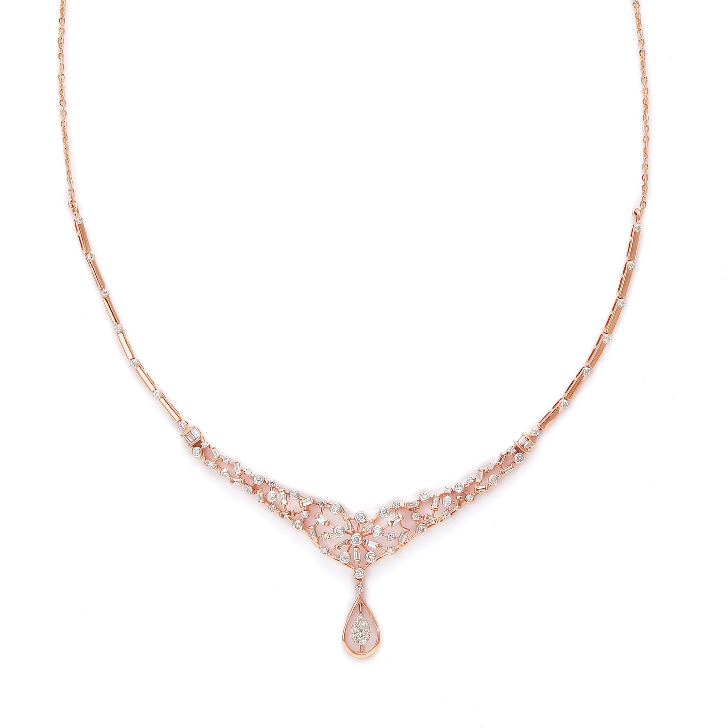 Diamond Necklace Sets Collection by JNJ by Madhuri: Explore Luxury Gold Jewellery featuring certified diamond necklace and earring sets. Find exquisite statement pieces perfect for weddings and significant celebrations.