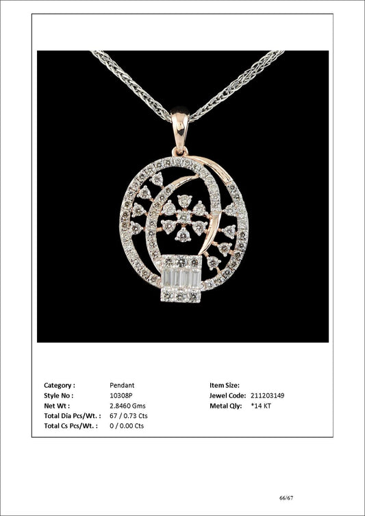 The Semaj Diamond Pendant |10308P