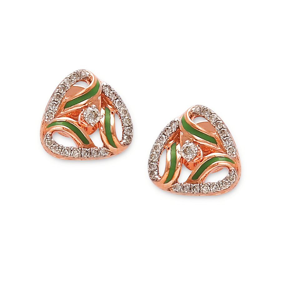 Verdant Rose Gold Earrings | 10994E