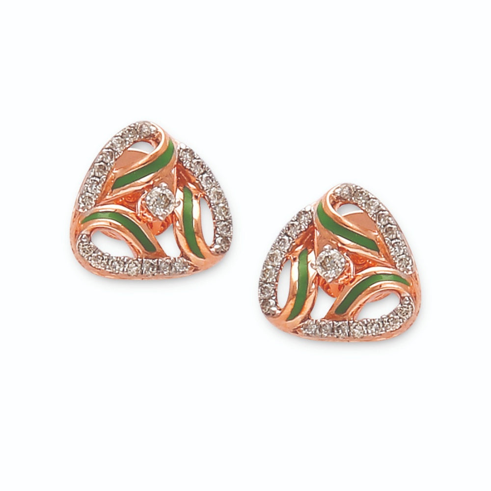 Verdant Rose Gold Earrings | 10994E