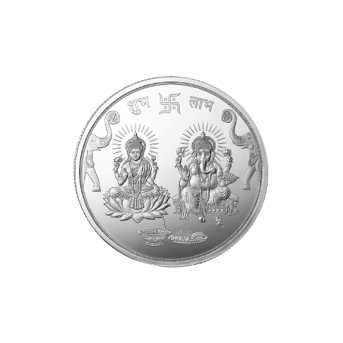 GANESH LAKSHMI JI 999.9 PURITY 10 GM SILVER COIN