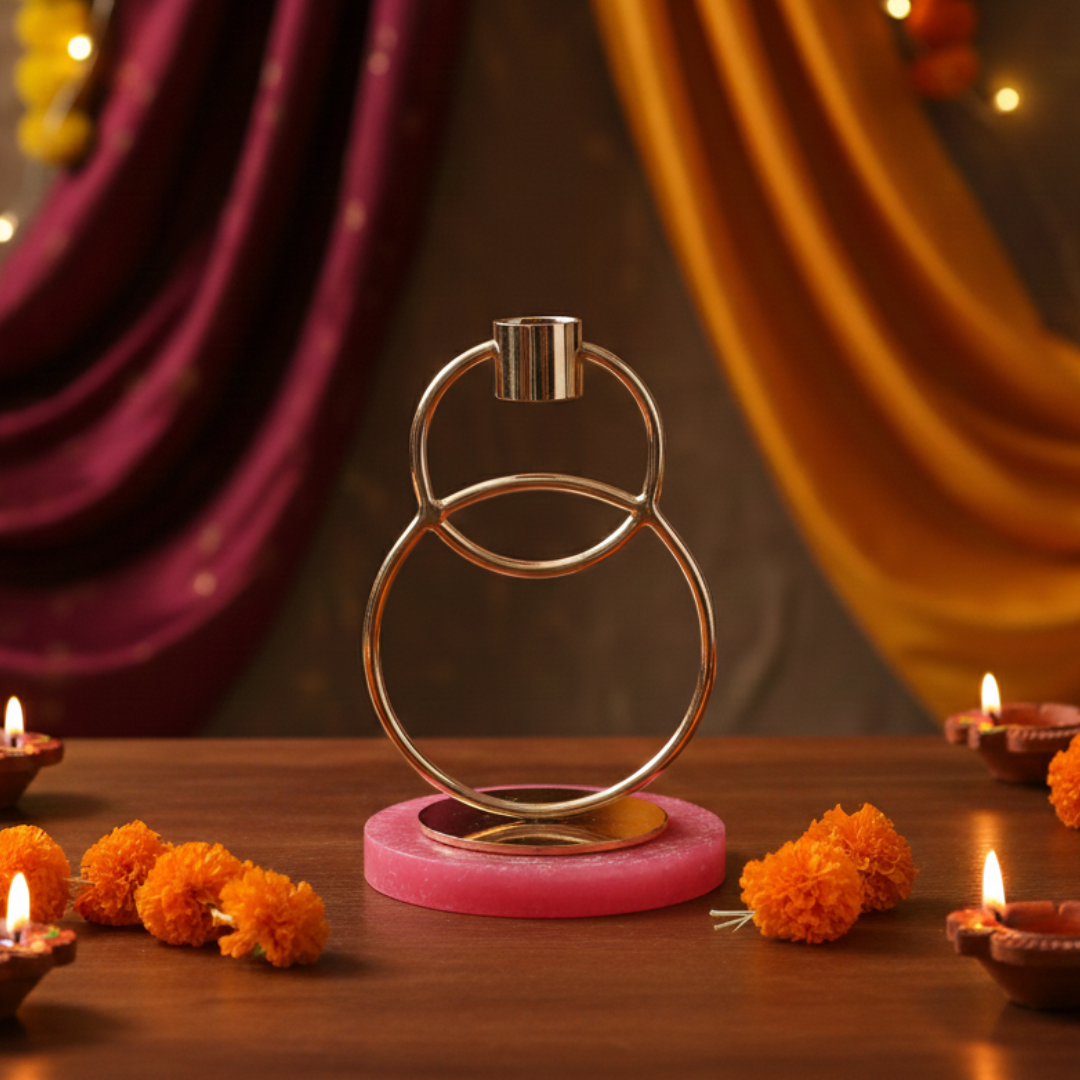 Spiral Candle Stand – elegant luxury candle holder, perfect for home décor and gifting | jnj by madhuri
