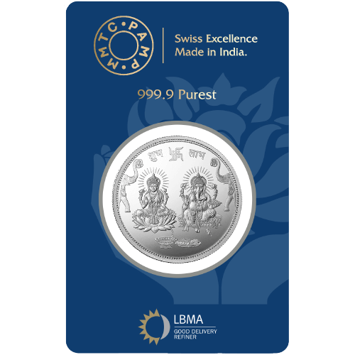 GANESH LAKSHMI JI 999.9 20 GM SILVER COIN