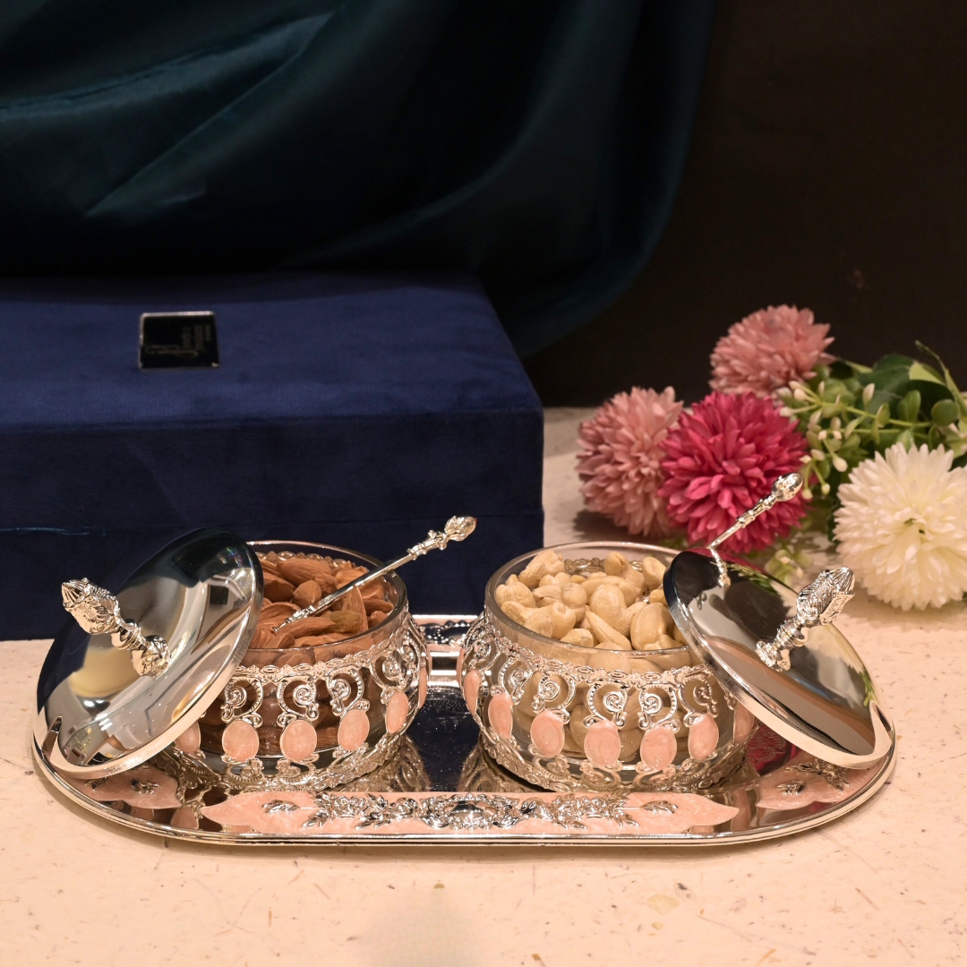 ENAMEL TRAY BOWL SET