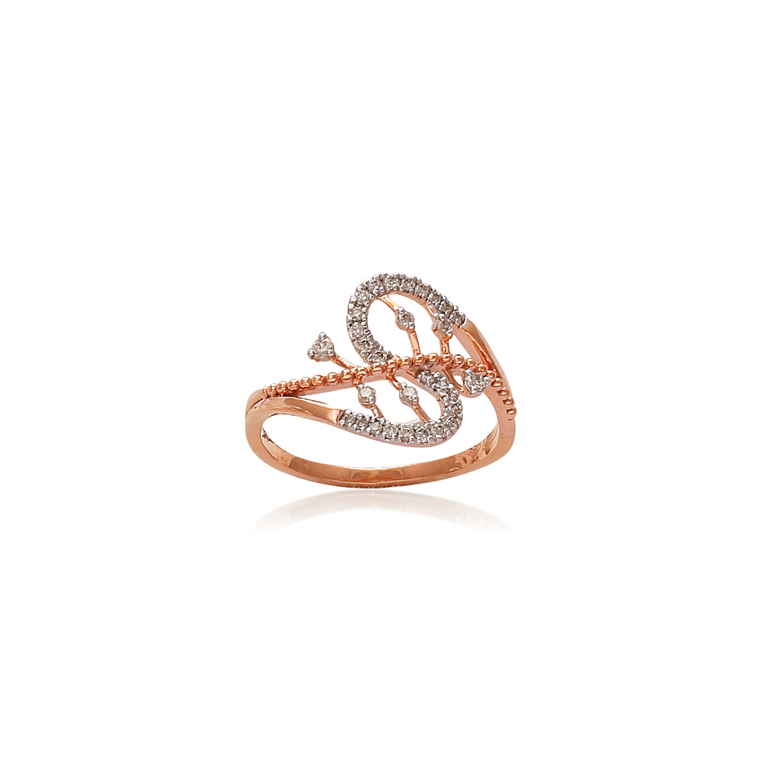 S Alphabet Diamond Ring Gift For her |25121R