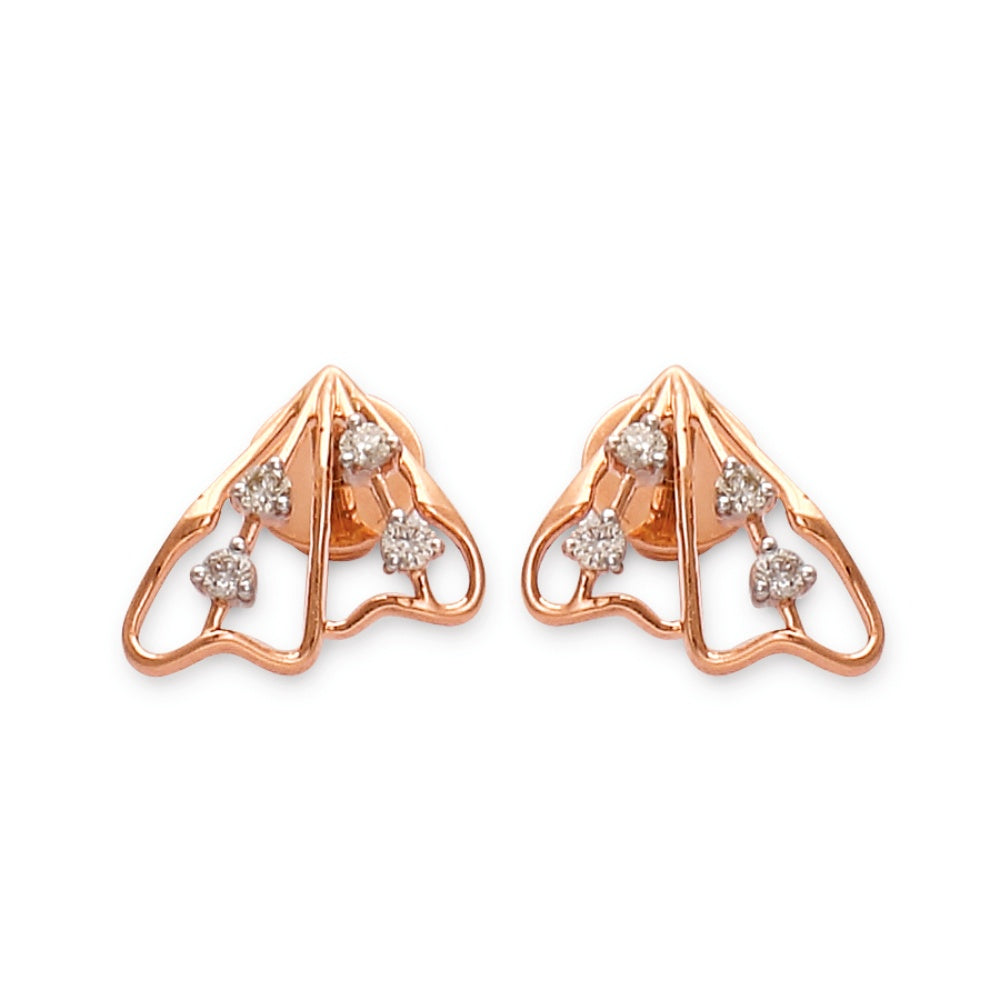 Golden Rose Wing Earrings | 30992E