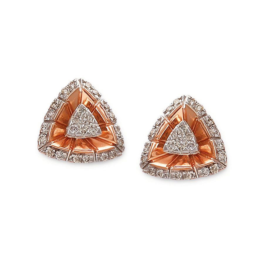 Curvy Leafy Diamond Earrings |34145EAS