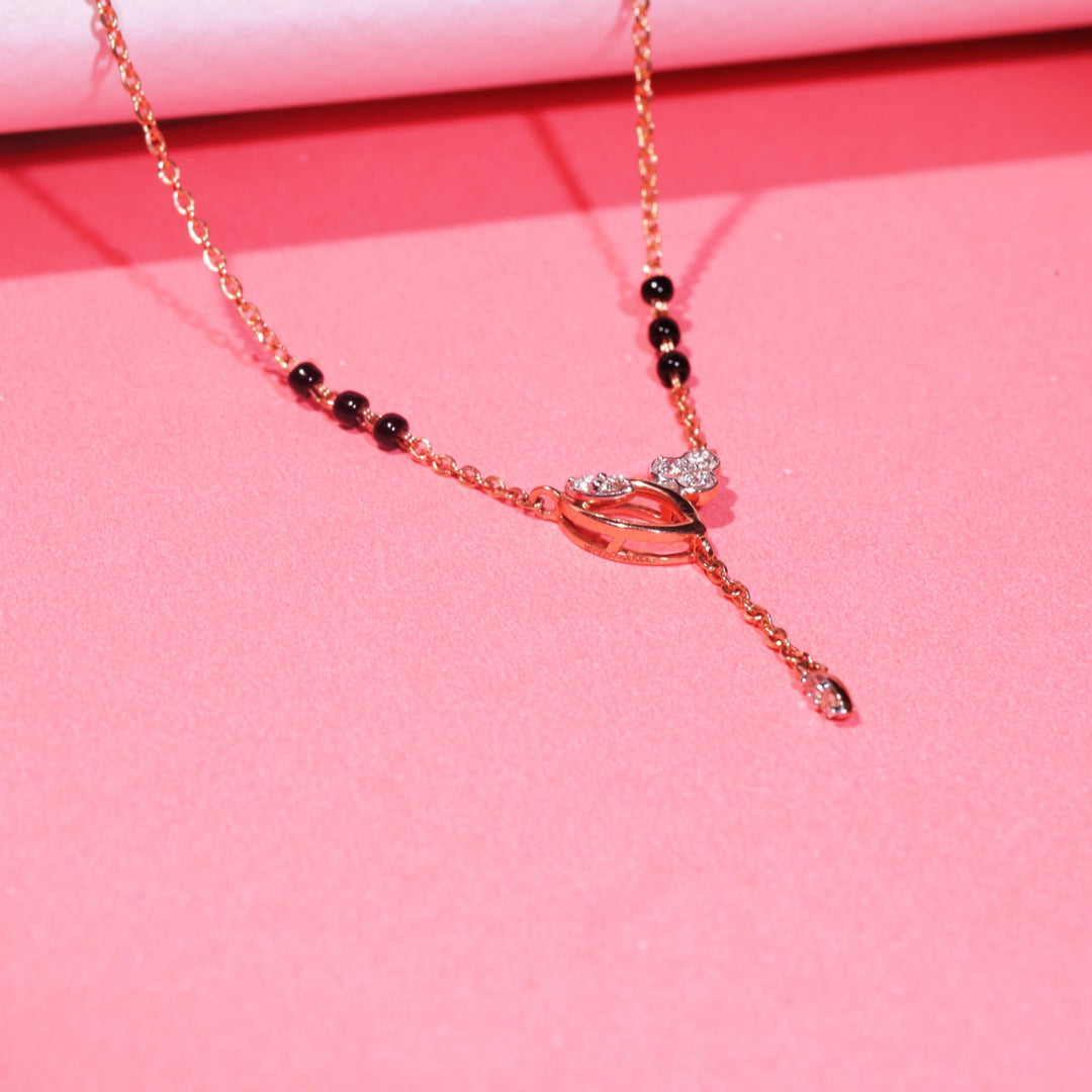 Black Moti Mixup Diamond Gold Mangal Sutra |35913M
