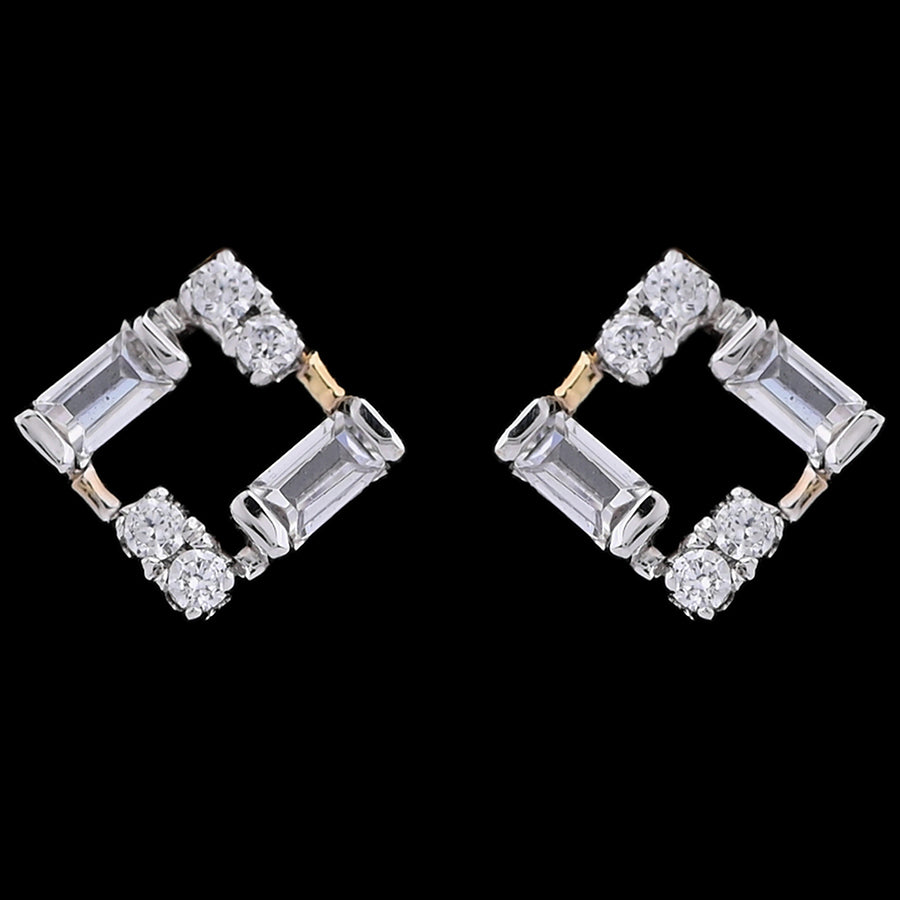 Cosmic Glam 14 Kt Gold and Diamond Stud Earrings|36146E