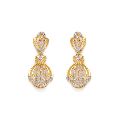 Elegant Enigma Diamond Necklace Set 37095N|37095E