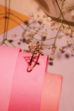 Load image into Gallery viewer, The Cordis Chevron Diamond Ring Gift For Her
