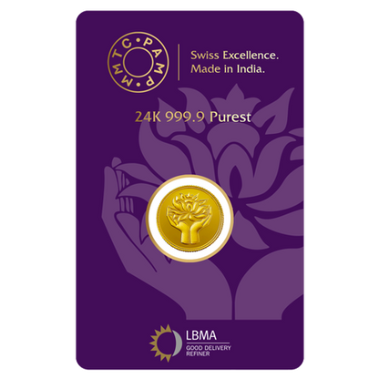 LOTUS 24K (999.9) 4 GM GOLD COIN