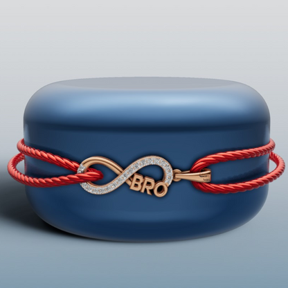 Gold and Diamond Infinity BRO Rakhi + Locket | 50443P