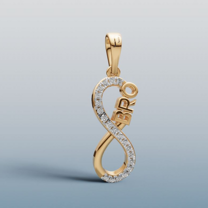Gold and Diamond Infinity BRO Rakhi + Locket | 50443P