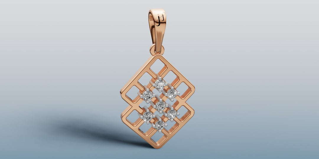 Dazzling Diamond and Gold Knot design Pendant  | 50444P