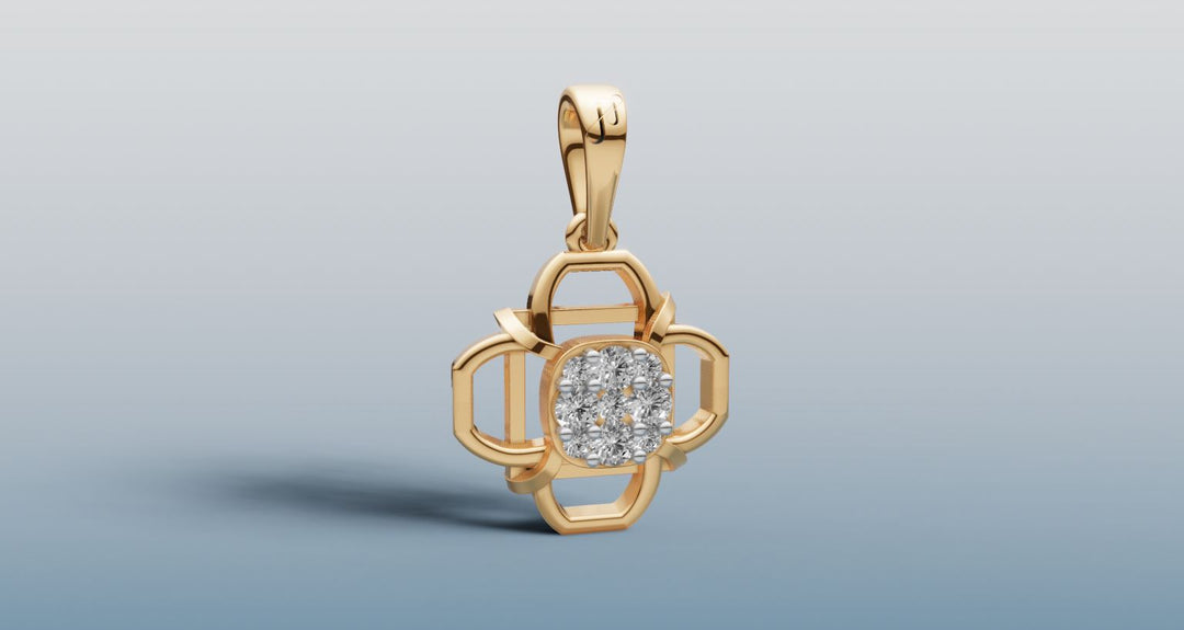 Elegant Gold and Diamond Floral Pendant | 50448P