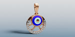Load image into Gallery viewer, Evil Eye Charm Gold and Diamond Rakhi | 50451P
