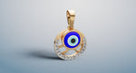 Load image into Gallery viewer, Evil Eye Charm Gold and Diamond Rakhi | 50451P
