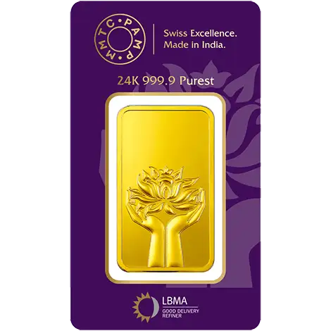 Lotus 24K (999.9) 50 gm Gold Bar