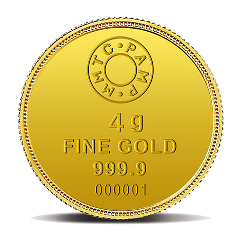 LOTUS 24K (999.9) 4 GM GOLD COIN