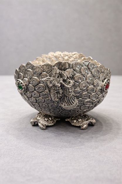 Antique Bowl Radha Krishna