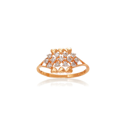 This stunning gold ring showcases a delicate cluster of diamonds arranged in a floral-inspired pattern, creating a radiant and timeless elegance. A graceful masterpiece from jnjbymadhuri, perfect for adding sparkle to every moment.
