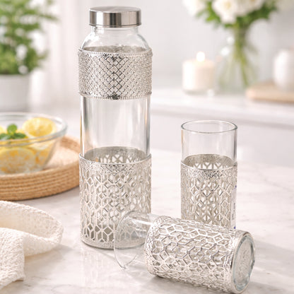 Carving Bottle with 2 Glass Set