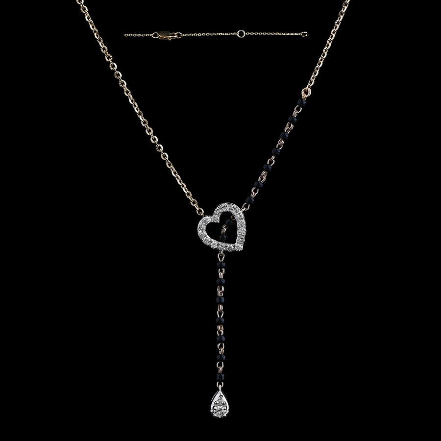 Sparkling Heart Diamond Mangalsutra | 2253M