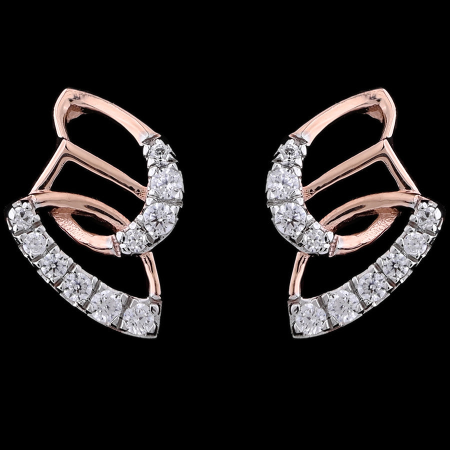 Twirling Diamond Stud Earrings |27994E