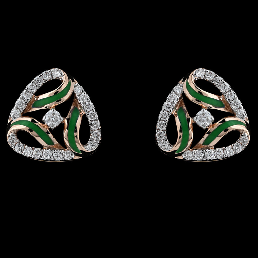 Verdant Rose Gold Earrings | 10994E