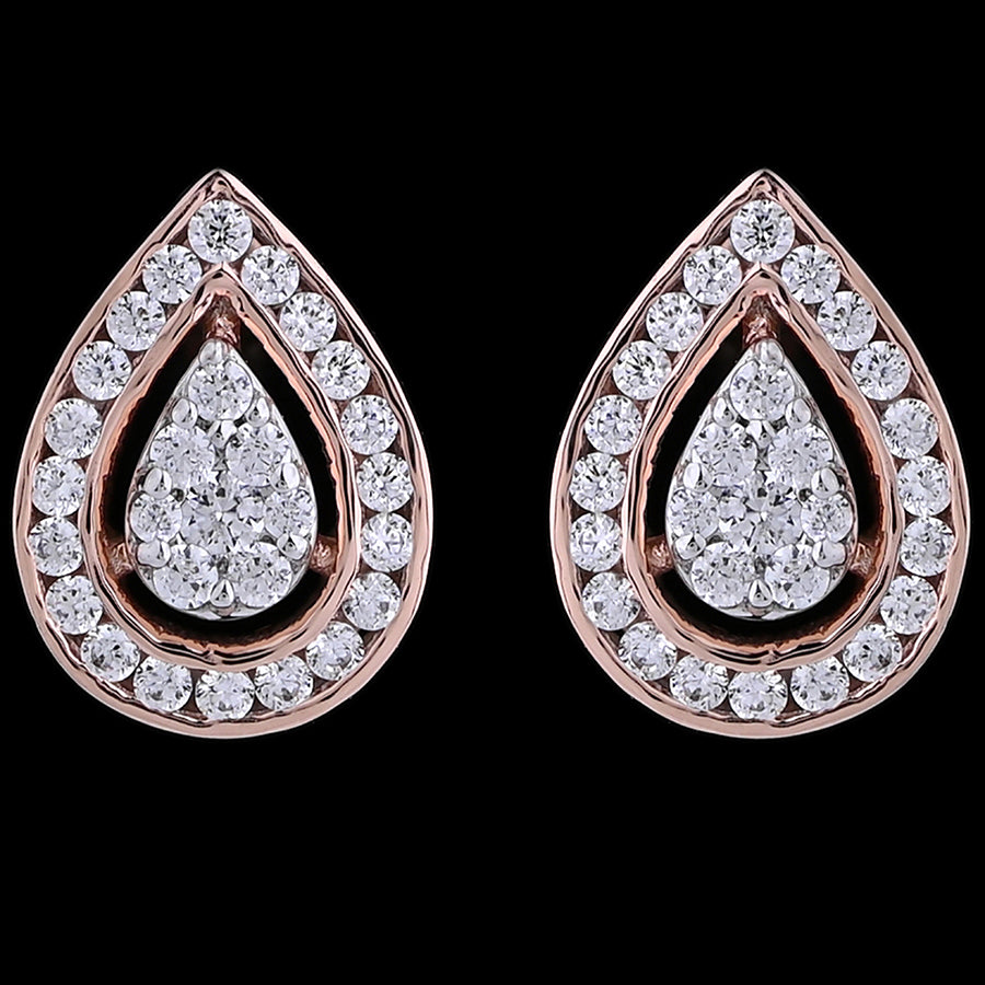 The Couple Petal Front Back Earrings |39414E