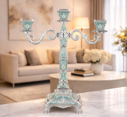 ENAMEL TRIO CANDLE STAND