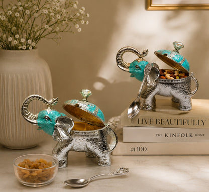 ENAMEL ELEPHANT CANDY BOX