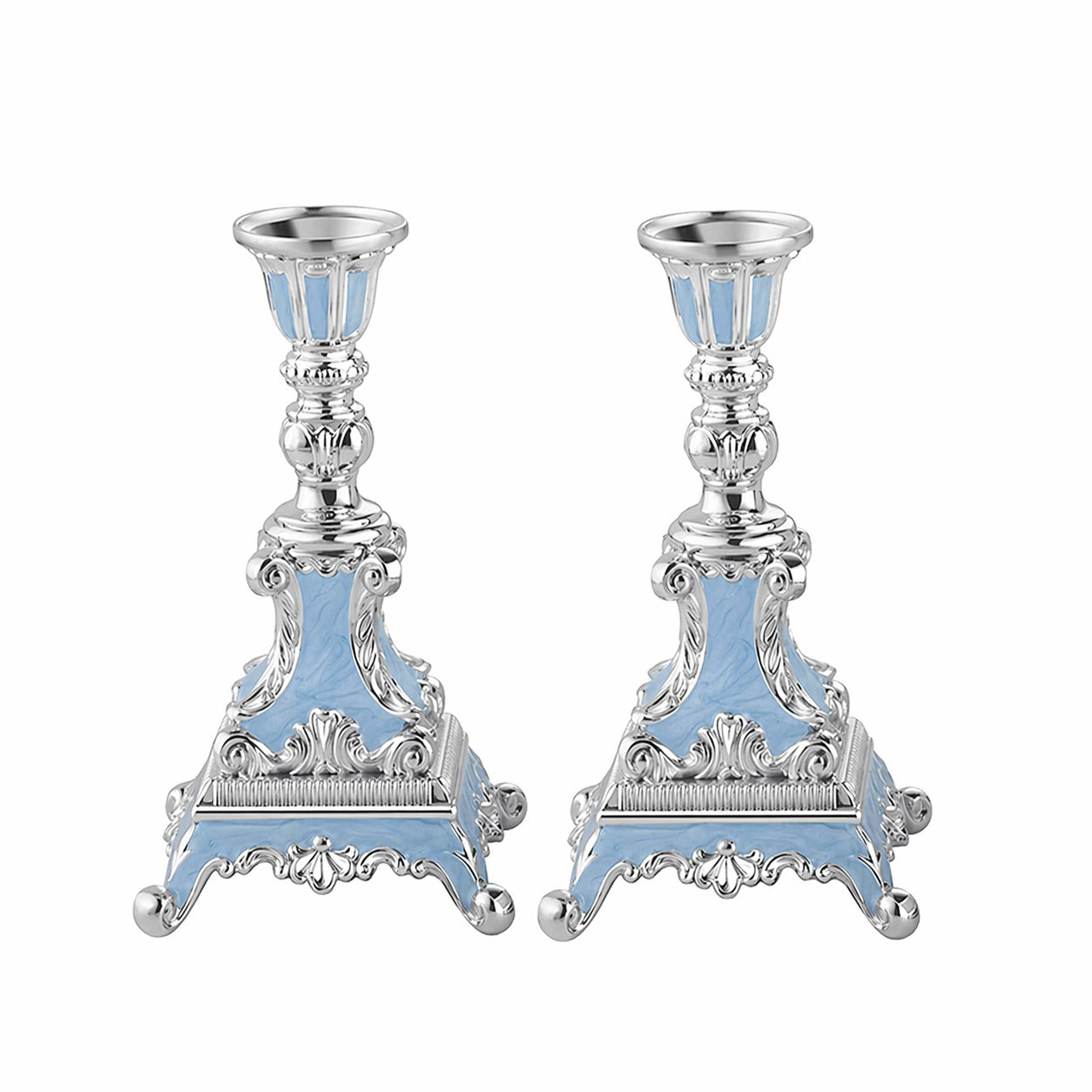 ENAMEL CANDLE STAND SET