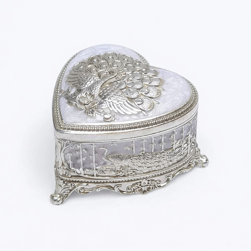 ENAMEL HEART JEWELLERY BOX