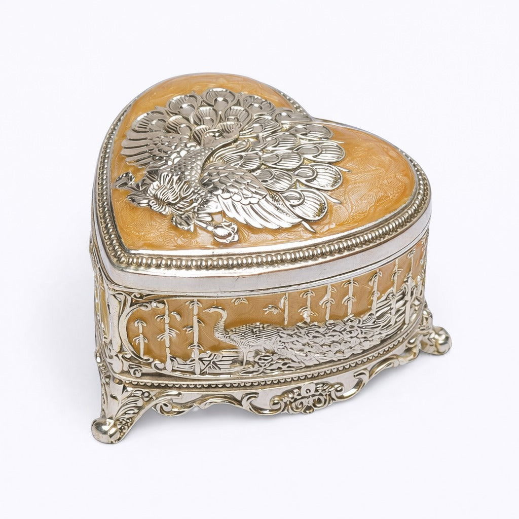 ENAMEL HEART JEWELLERY BOX